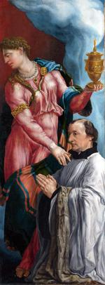 欧洲12-19世纪油画六_HEEMSKERCK, Maerten van - The Donor and Saint Mary Magdalene